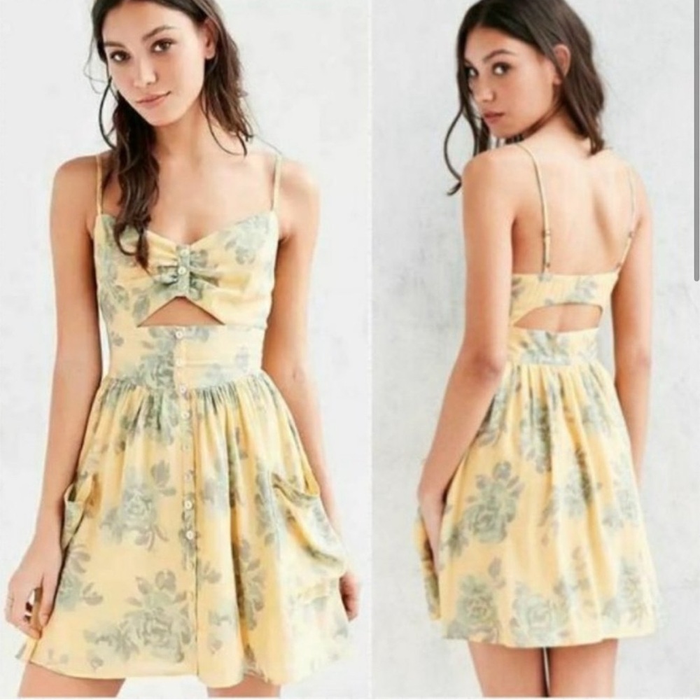 Yellow Cutout Cornflower Sundress